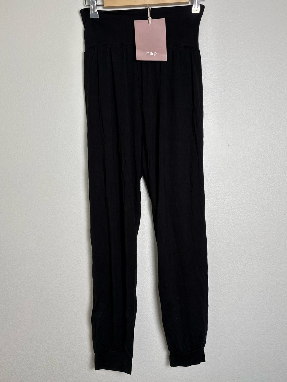 Nap Loungewear Black High-Waist Lounge Pants Size Large